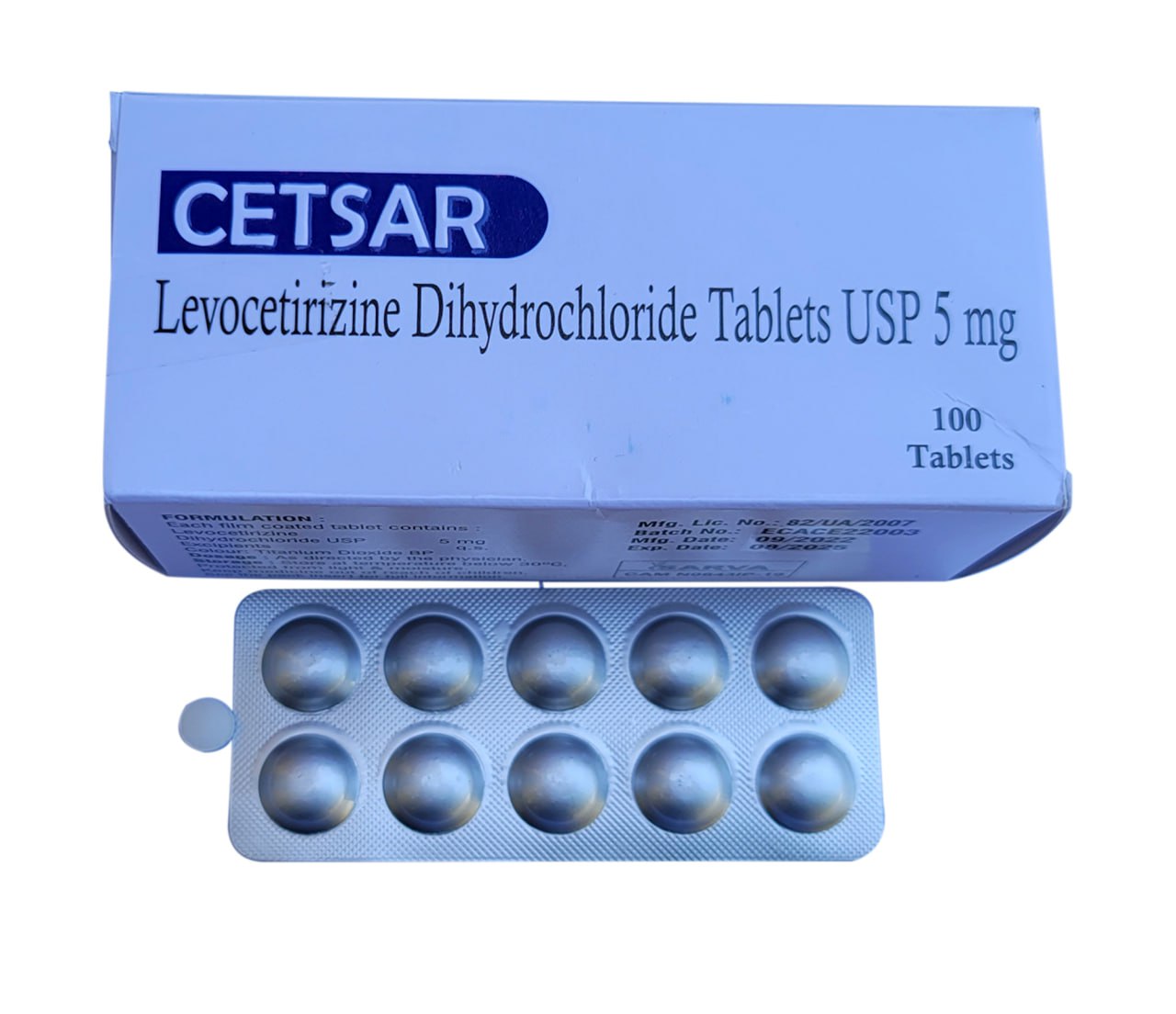 Levocetirizine Dihydrochloride Tablets USP 5 mg (CETSAR)