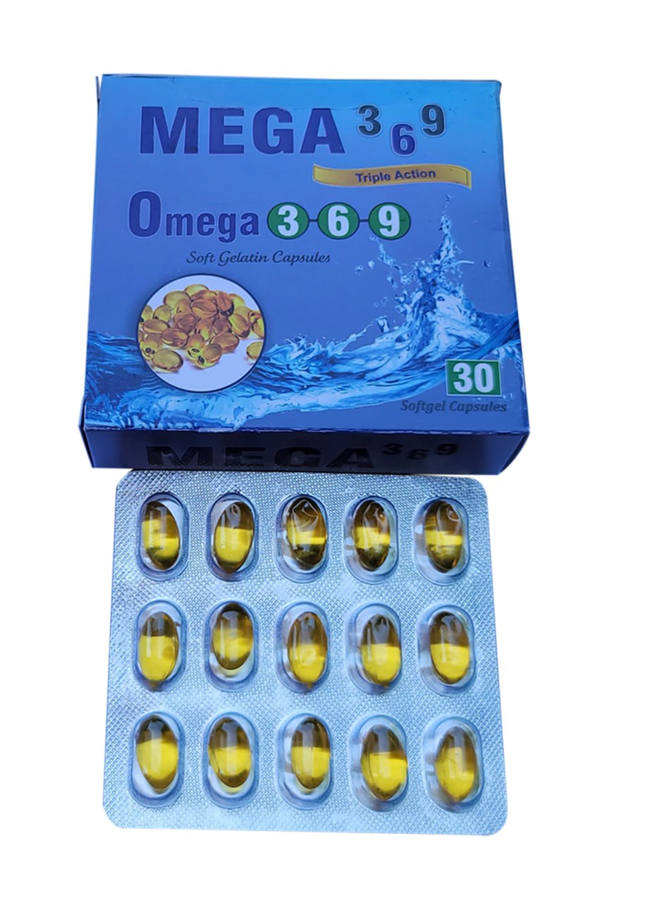 Omega-3 -6-9 Soft Gelatin Capsules (MEGA-369)