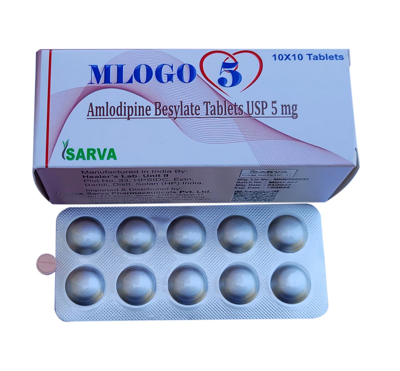 Amlodipine Besylate Tablets USP 5 mg (MLOGO-5)
